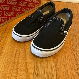 Kids Vans size 13.5 black slip on